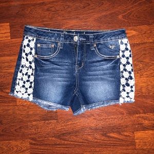 Justice Lace Jean Shorts